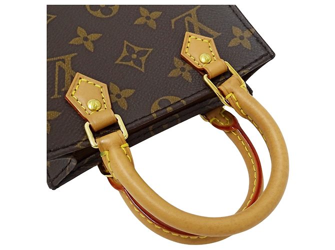 Bolso Louis Vuitton Petite Sac Plat Monogram Castaño - vista 9