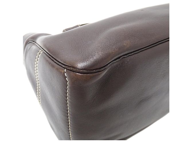 Boogie Céline Bolso de mano Celine de cuero marrón oscuro - vista 11