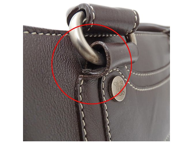 Boogie Céline Bolso de mano Celine de cuero marrón oscuro - vista 13