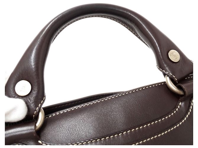Boogie Céline Bolso de mano Celine de cuero marrón oscuro - vista 15