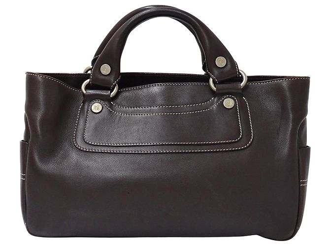 Boogie Céline Bolso de mano Celine de cuero marrón oscuro - vista 2