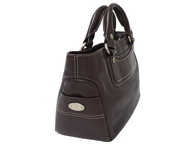 Boogie Céline Bolso de mano Celine de cuero marrón oscuro - vista 4