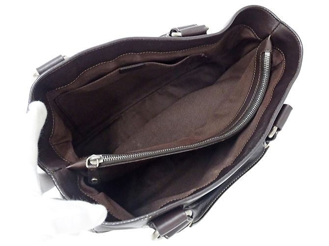 Boogie Céline Bolso de mano Celine de cuero marrón oscuro - vista 5