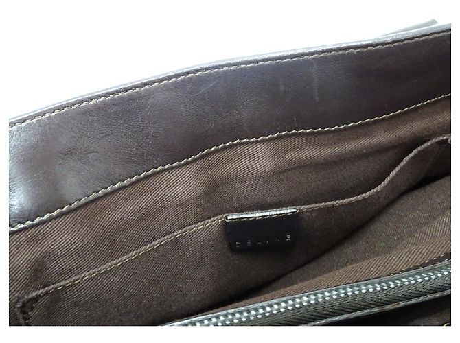 Boogie Céline Bolso de mano Celine de cuero marrón oscuro - vista 8