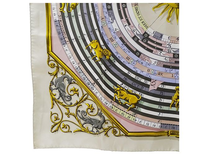 Hermès Hermes Carre 90 Astrology Schal Beige Lila - Ansicht 4