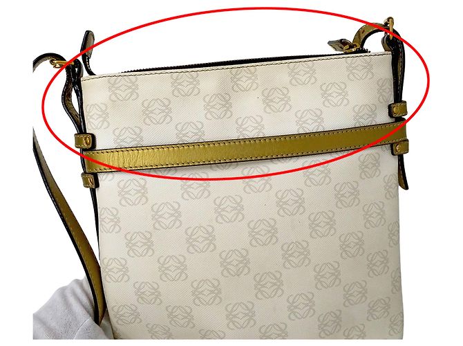 Bolsa Loewe branca Anagram em PVC Branco - vista 13