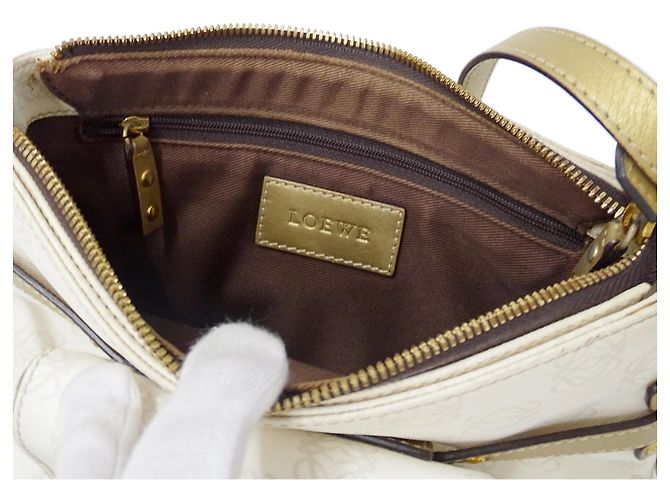 Bolsa Loewe branca Anagram em PVC Branco - vista 8