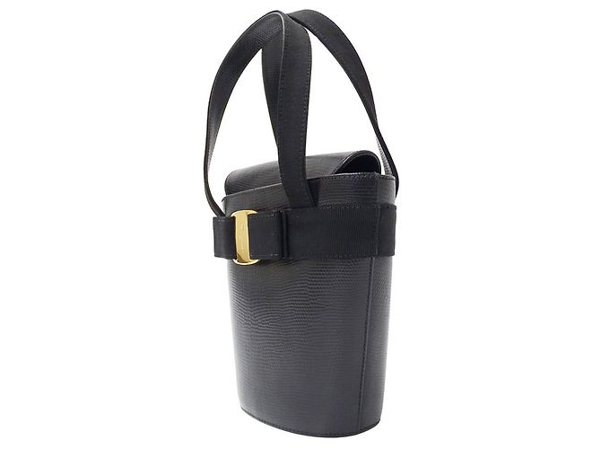 Borsa in pelle nera Salvatore Ferragamo Nero - vista 4
