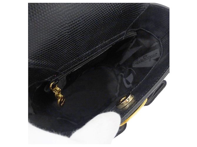 Borsa in pelle nera Salvatore Ferragamo Nero - vista 5