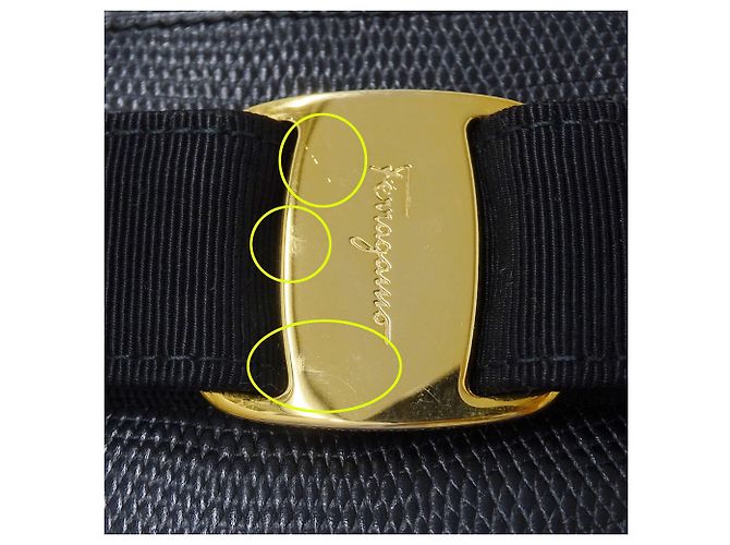 Borsa in pelle nera Salvatore Ferragamo Nero - vista 9