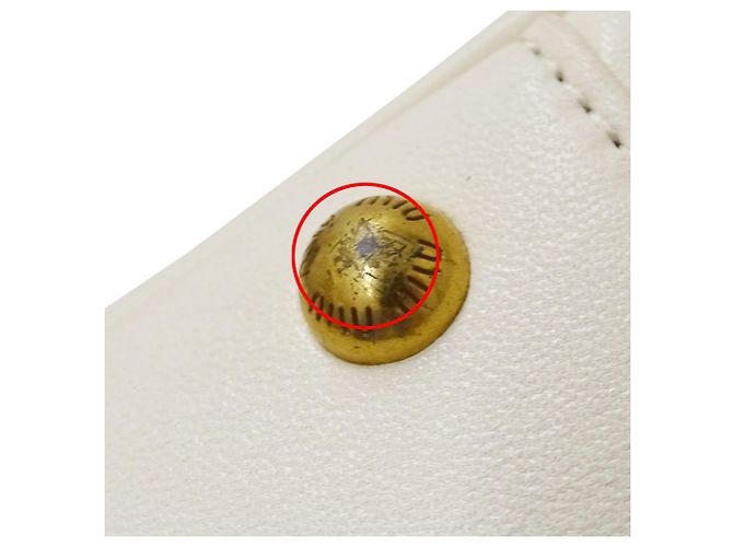 Bolso de mano de piel Miu Miu Blanco - vista 10