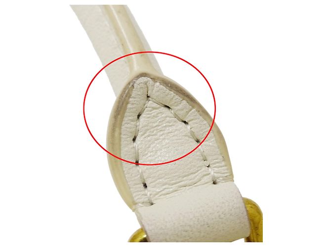 Bolso de mano de piel Miu Miu Blanco - vista 12