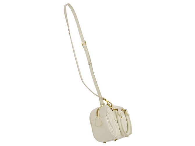Bolso de mano de piel Miu Miu Blanco - vista 5
