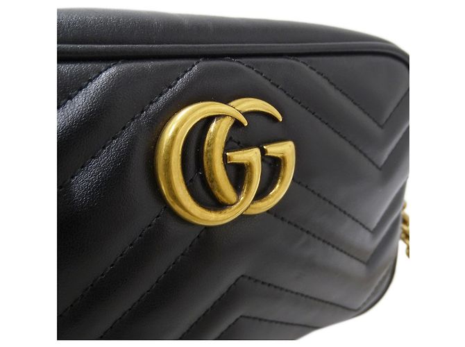 Borsa a mano Gucci GG Marmont in pelle nera Nero - vista 13