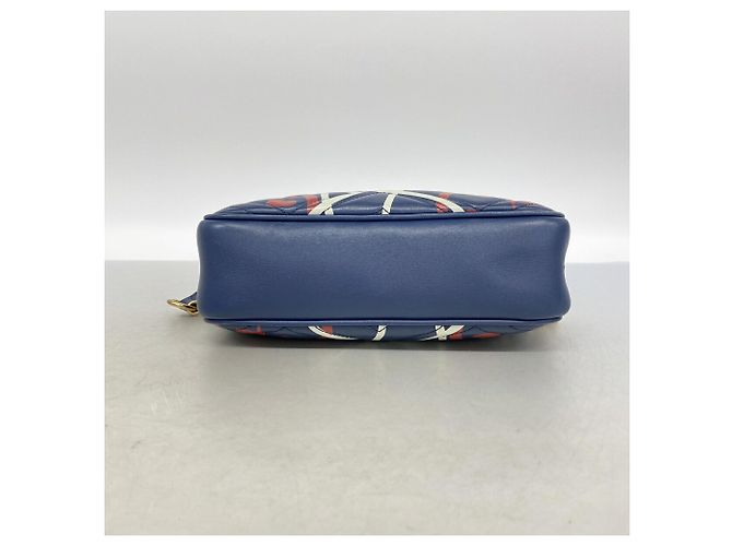 Borsa a tracolla Gucci GG Marmont Blu navy - vista 3