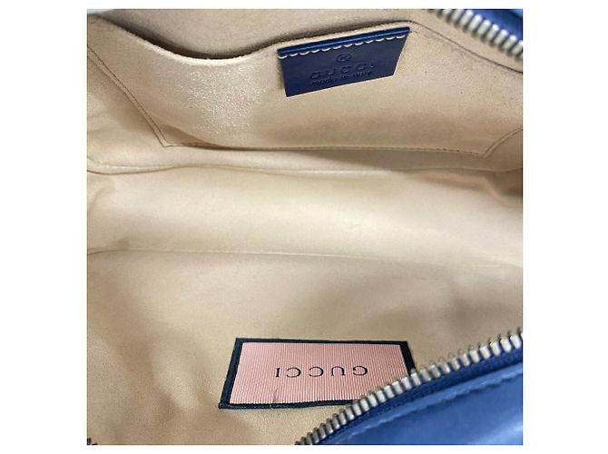 Borsa a tracolla Gucci GG Marmont Blu navy - vista 4