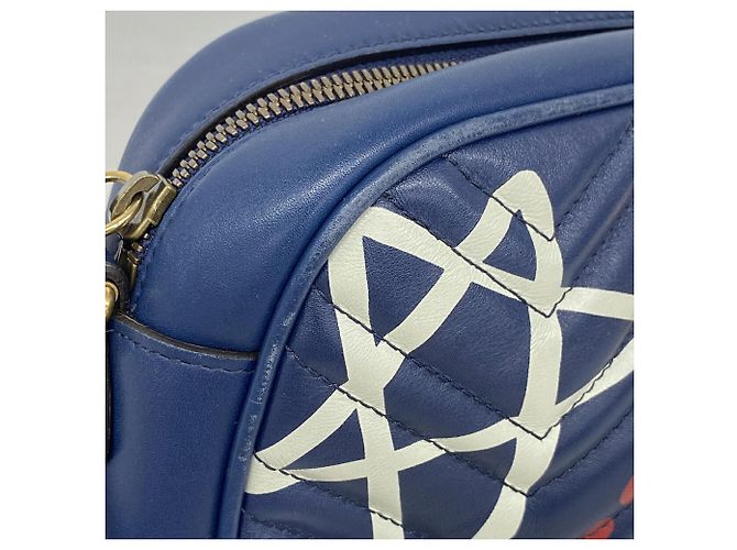 Borsa a tracolla Gucci GG Marmont Blu navy - vista 7
