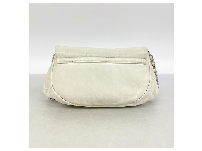 Cartera de hombro con cadena Chanel Matelassé Blanco - vista 10
