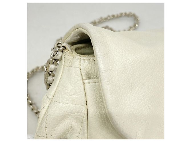 Cartera de hombro con cadena Chanel Matelassé Blanco - vista 7
