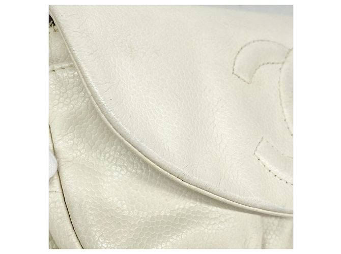 Cartera de hombro con cadena Chanel Matelassé Blanco - vista 9