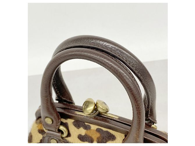 Céline Bolso Celine con estampado de leopardo Castaño - vista 10