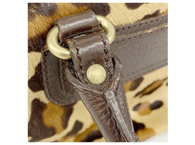 Céline Bolso Celine con estampado de leopardo Castaño - vista 11