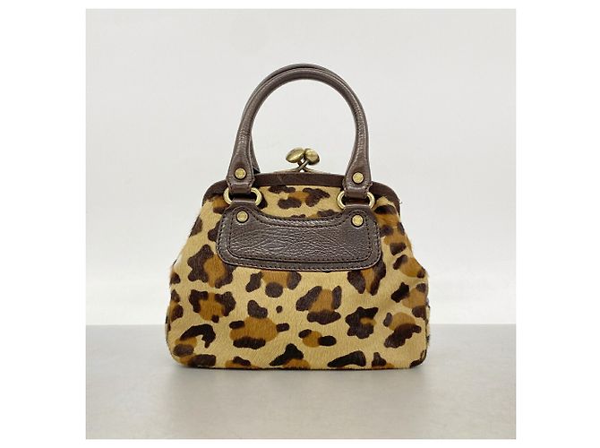 Céline Bolso Celine con estampado de leopardo Castaño - vista 12