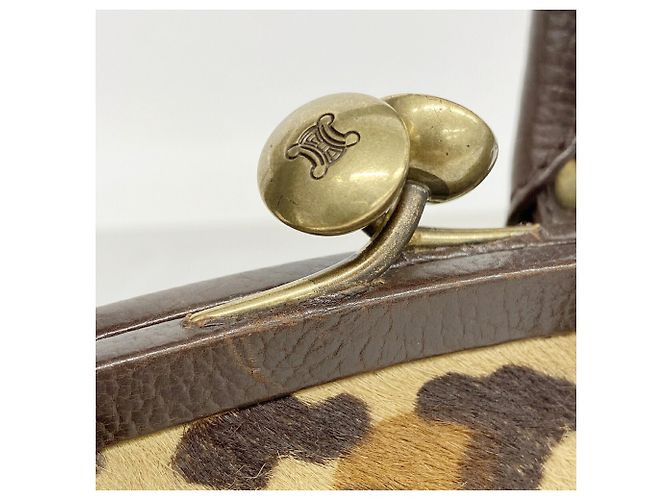 Céline Bolso Celine con estampado de leopardo Castaño - vista 9
