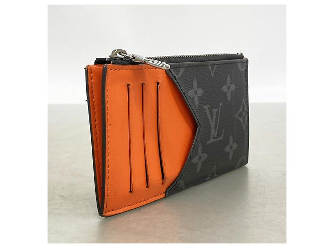 Tarjetero y monedero Louis Vuitton Monogram Eclipse Negro - vista 2