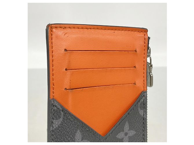 Tarjetero y monedero Louis Vuitton Monogram Eclipse Negro - vista 7