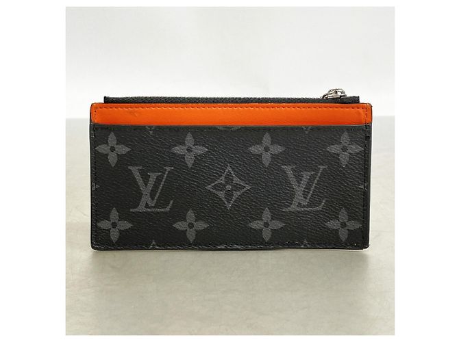Tarjetero y monedero Louis Vuitton Monogram Eclipse Negro - vista 8