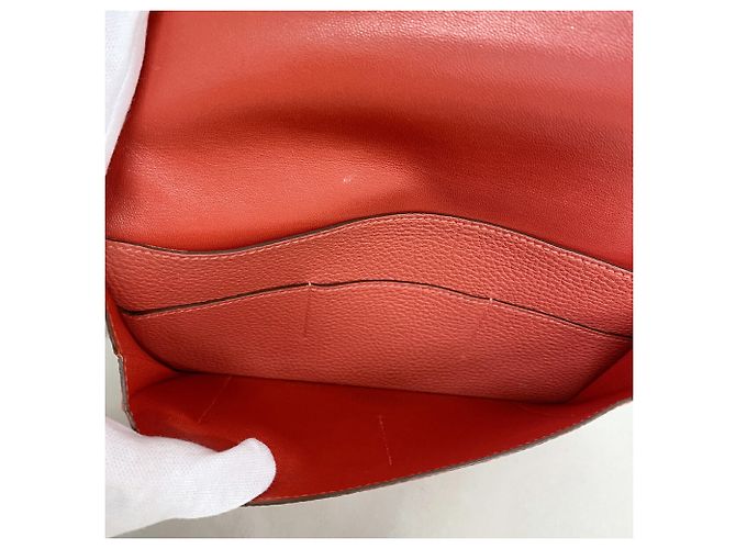Hermès Portafoglio lungo Hermes Dogon GM Rosa - vista 3
