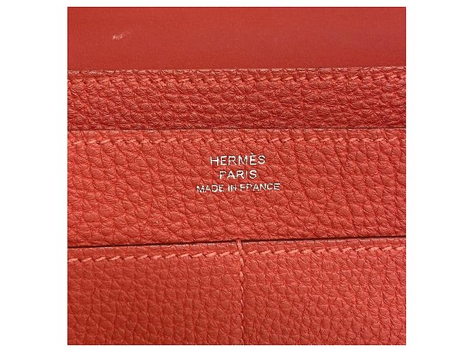 Hermès Portafoglio lungo Hermes Dogon GM Rosa - vista 4