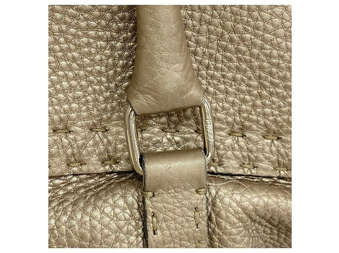 Fendi Selleria Leder-Tote-Bag Grau - Ansicht 10
