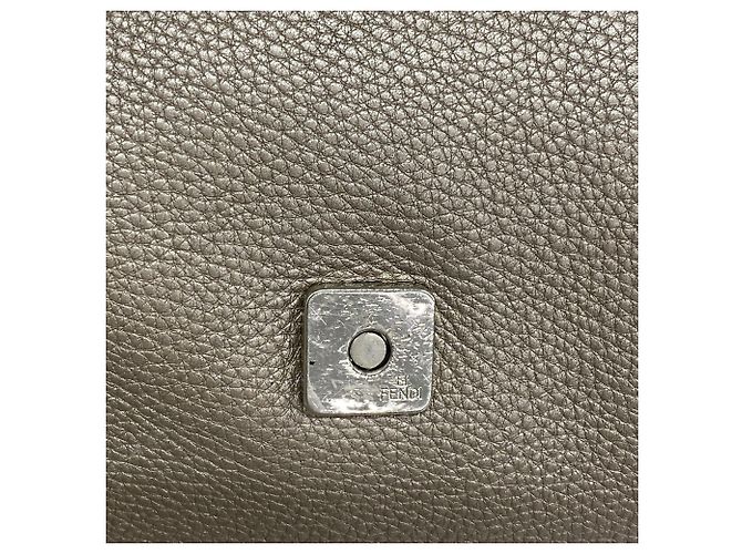 Fendi Selleria Leder-Tote-Bag Grau - Ansicht 11
