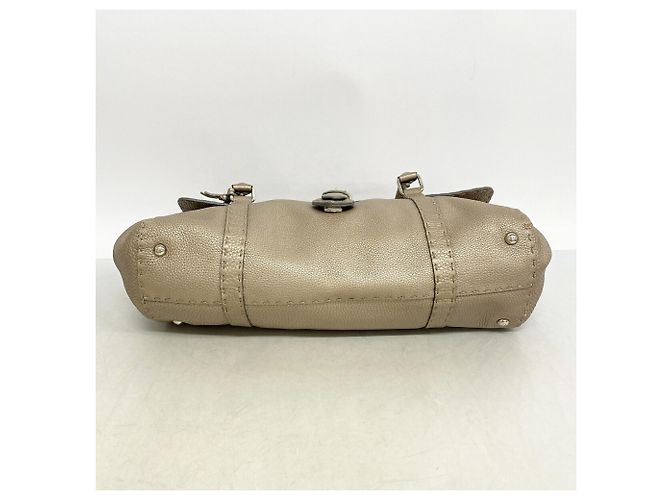 Fendi Selleria Leder-Tote-Bag Grau - Ansicht 3
