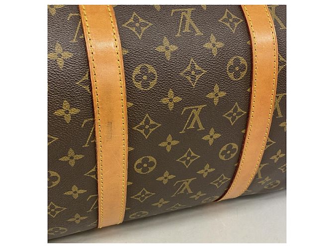 Sac Boston Louis Vuitton Monogram Keepall 55 Marron - vue 10