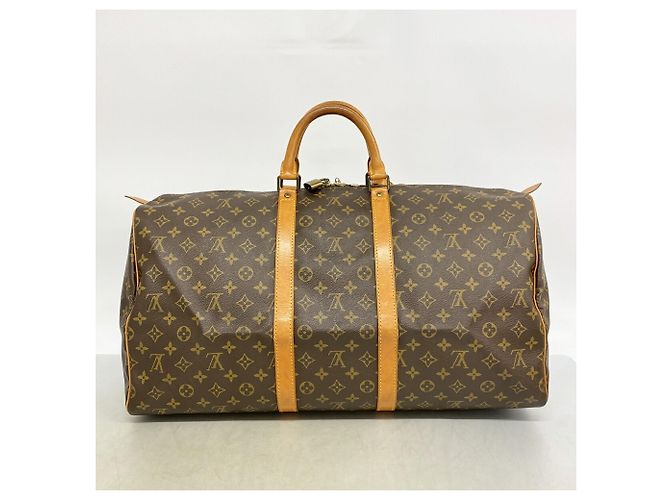 Sac Boston Louis Vuitton Monogram Keepall 55 Marron - vue 11