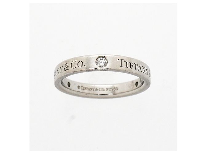 Autre Marque Anello Flat Band Tiffany & Co. in platino - vista 2