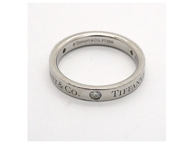 Autre Marque Anello Flat Band Tiffany & Co. in platino - vista 3