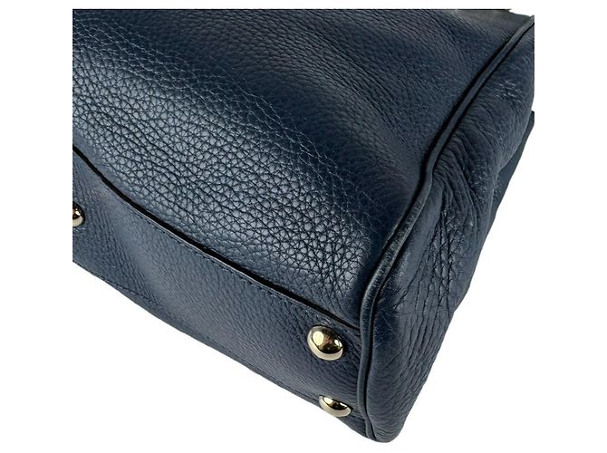 Bamboo Borsa a mano Gucci in pelle blu navy - vista 8
