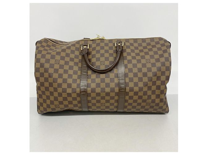 Borsa Louis Vuitton Damier Keepall 50 Damier ebene - vista 11