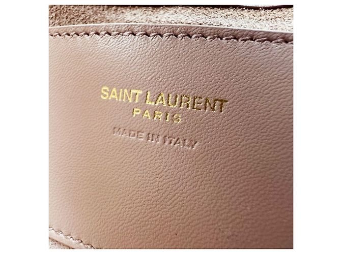 Autre Marque Borsa a mano Saint Laurent in pelle rosa beige - vista 12