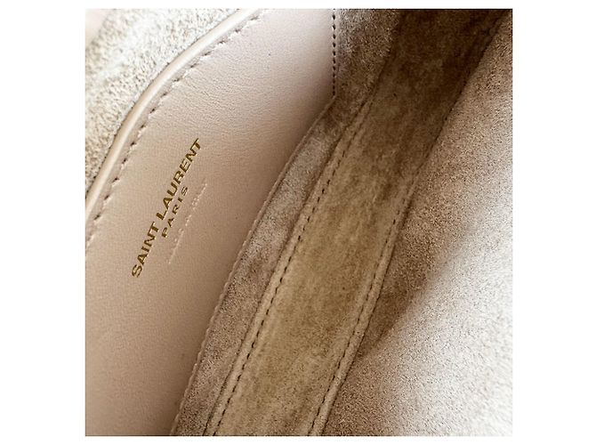 Autre Marque Borsa a mano Saint Laurent in pelle rosa beige - vista 5