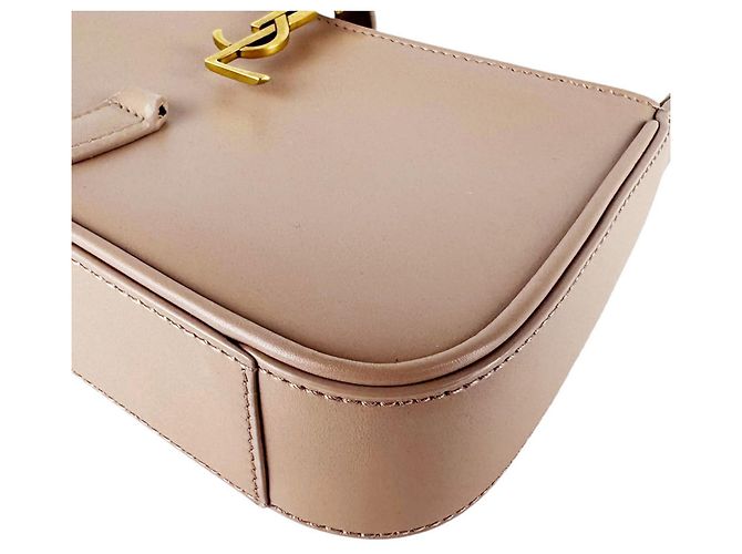 Autre Marque Borsa a mano Saint Laurent in pelle rosa beige - vista 8
