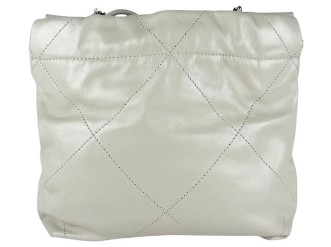 Borsa a tracolla Chanel in pelle avorio Crudo - vista 3