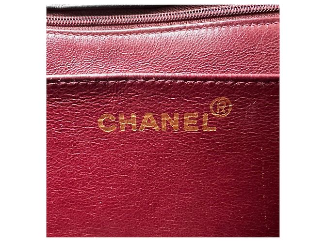 Borsa a tracolla Chanel in pelle d'agnello Nero - vista 12