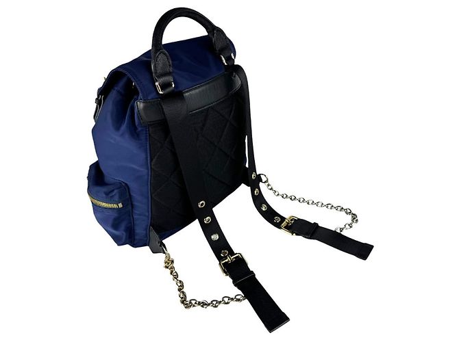 Zaino Burberry in nero e blu navy - vista 10