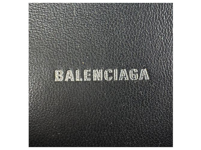 Borsa a tracolla Balenciaga Hourglass XS in pelle Argento - vista 13