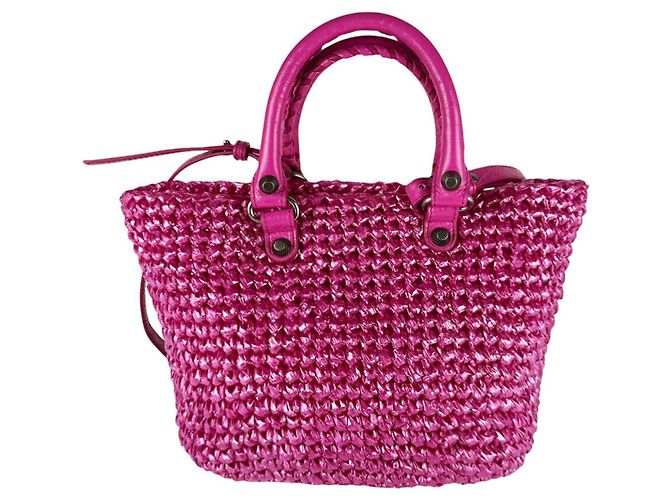 Borsa a tracolla Balenciaga Le Cagoule Panier Small Rosa - vista 3